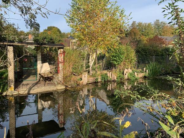 Jardin avec accès à la rivière