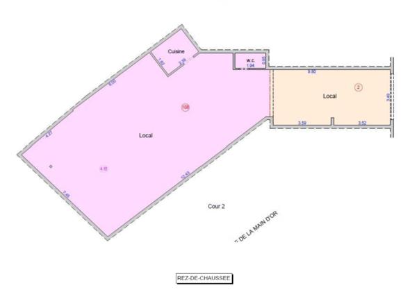 Bureau 2 pièces - 128 m²