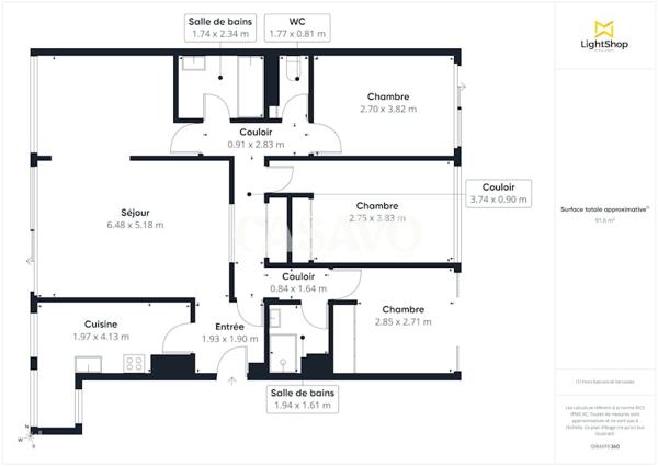 Vente Appartement 5 pièces de 92m² - 92380 Garches