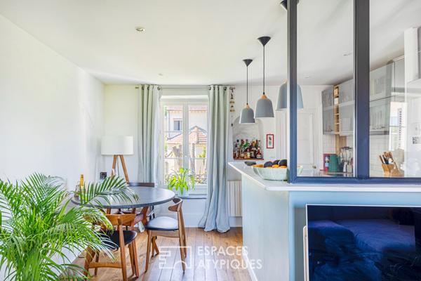 Cosy duplex en dernier étage avec vue sur Seine