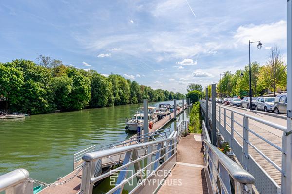 Cosy duplex en dernier étage avec vue sur Seine