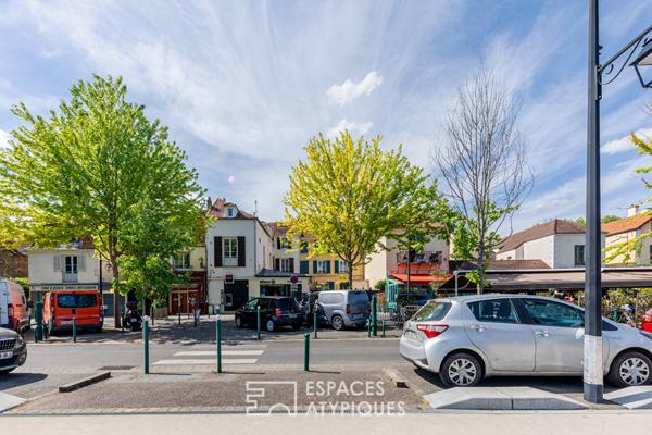 Cosy duplex en dernier étage avec vue sur Seine