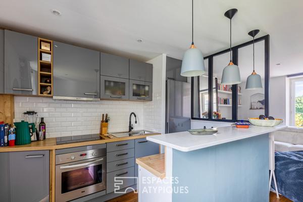 Cosy duplex en dernier étage avec vue sur Seine