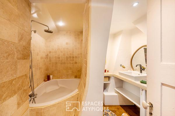 Cosy duplex en dernier étage avec vue sur Seine