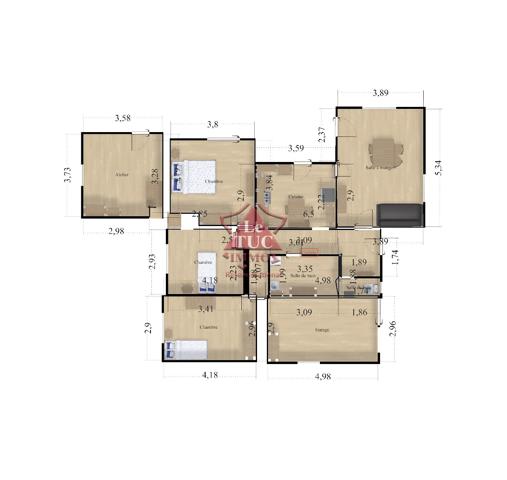 Grasse PLASCASSIER– Maison de plain-pied de 112 m² avec annexes incluses terrain plat 2000 m2 clos Grasse (06130)