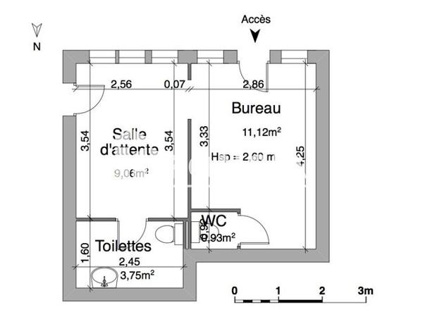 Location Local commercial 2 pièces 24.9 m² - 24 QUAI CHOISEUL Nancy 54000