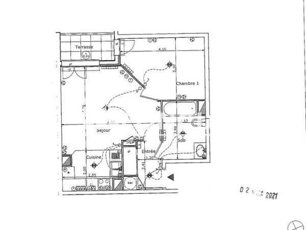 Location Appartement 2 pièces 44.55 m² - 3 RUE DES ECOLES Chatou 78400