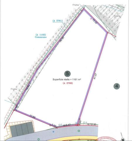 terrain à vendre  1161 m2 HERICOURT - 70