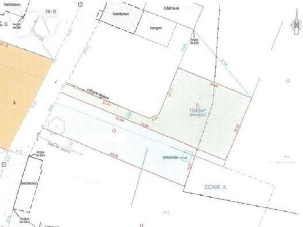 ALLAIRE -  143/175TC - En hameau, 10mns du bourg, terrain en drapeau de 1090 m² environ, A viab...