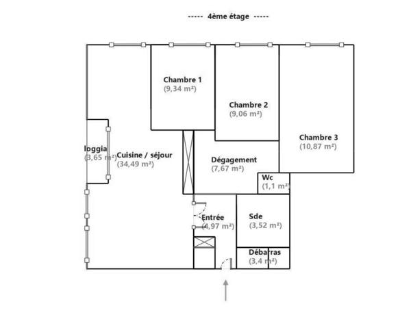 Appartement à vendre 4 pièces 84,42 m² Fresnes