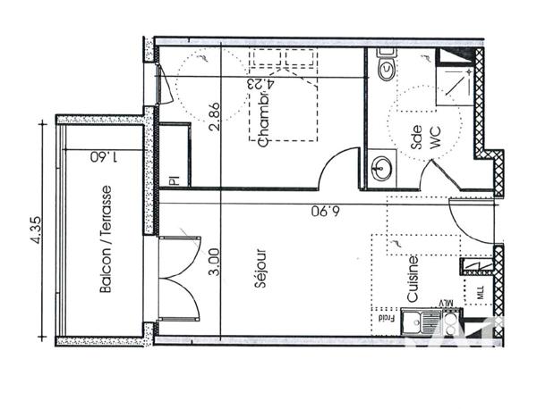 Appartement à vendre 2 pièces 39 m² Béziers