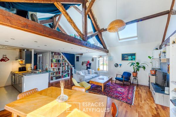 En exclusivité, duplex de charme à mi-chemin entre le centre ville et les Bords de Seine