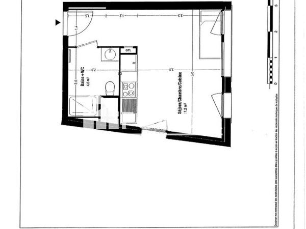 Location Studio 25.8 m² - LUMINESENS 2 - 9 RUE ANGELA DAVIS PORTE B41 Lens 62300