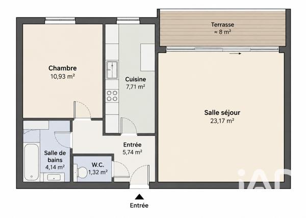 Appartement à vendre 2 pièces 53 m² Bruges