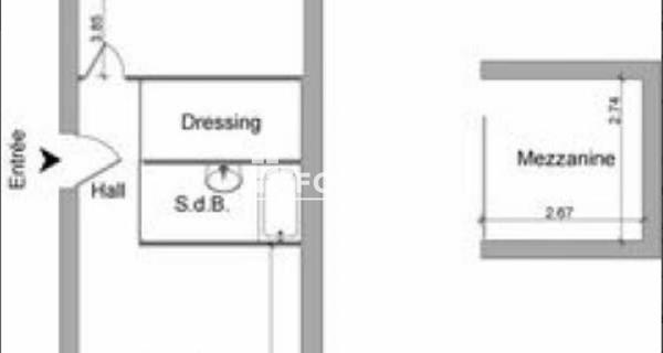 Location Studio 39.75 m² - Grenoble 38000