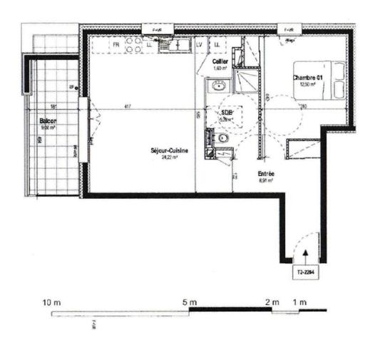 T2, 52m² avec terrasse, garage, quartier Folatière