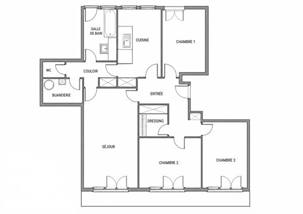 Appartement Hauteurs de Bastia 4 pièces