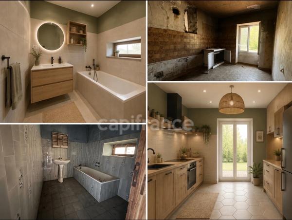 A. SAINT THURIN (42) Maison de 65 M2 avec garage attenant et parcelle de bois de 4400 m2