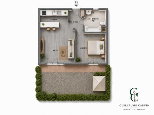 Appartement
         2 pièces
        - 42 m² Exclusivité 160 000 € *