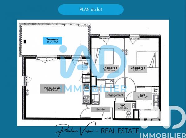 Appartement à vendre 3 pièces 68 m² Bruges