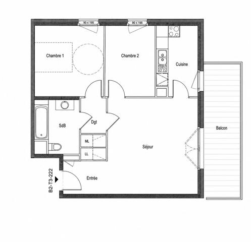 Superbe appartement 3 pièces à vendre à Hérouville Saint Clair avec vue parc
