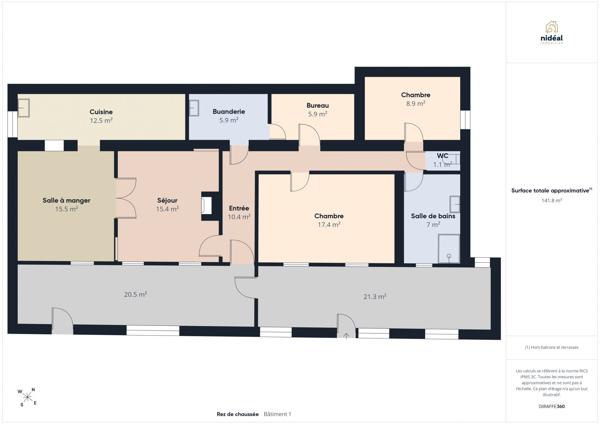 Plain pied, 2 chambres