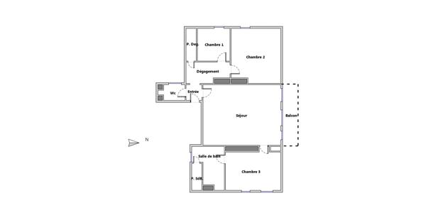 Appartement à vendre 4 pièces 58,77 m² Meudon