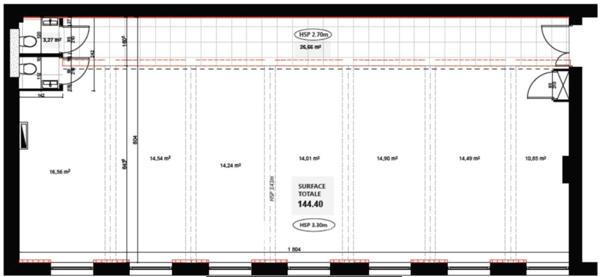 Location bureaux lumineux avec parking au cœur de Lyon 6ème