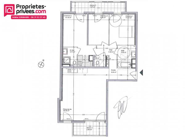 Appartement 4 pièces - Valserhône centre - 370'000
