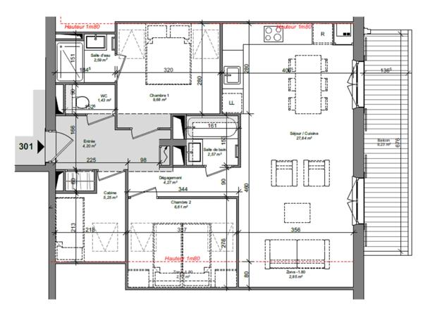 Julie Dos Reis - Capifrance vous présente un T3 + cabine à Saint Gervais les Bains :