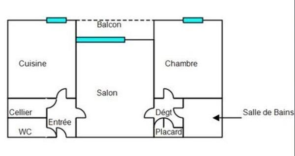 Appartement 2 pièces de 41 m² à Oloron-Sainte-Marie (64400)