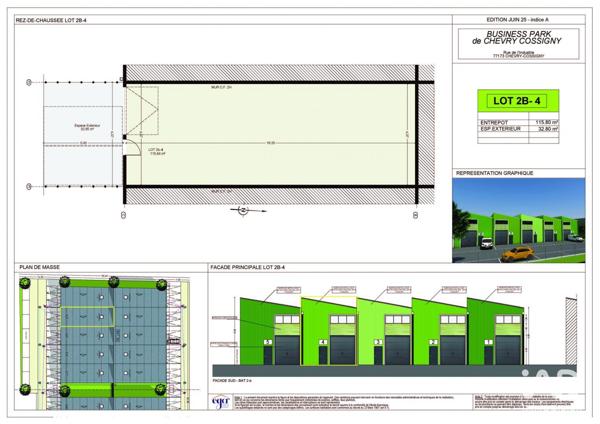 Local d’activité à vendre 116 m² Chevry-Cossigny