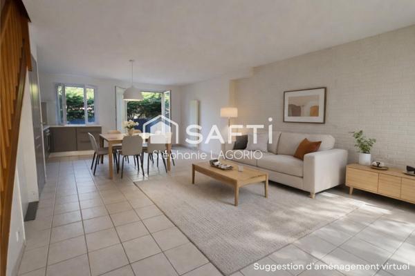 Duplex T3 lumineux avec jardin intimiste