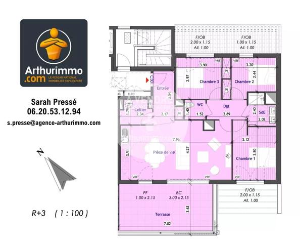 Vente                                                      Appartement
                        
                     4 pièces                      84 m2                     à Le Loroux-Bottereau