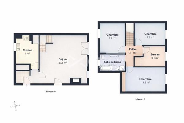 MAISON TYPE T5 sur 1étage avec garage