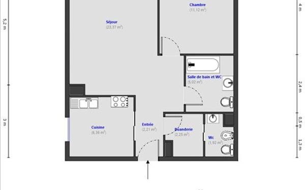 Appartement à vendre    2 pièces • 52,25 m2 Roquebrune-Cap-Martin