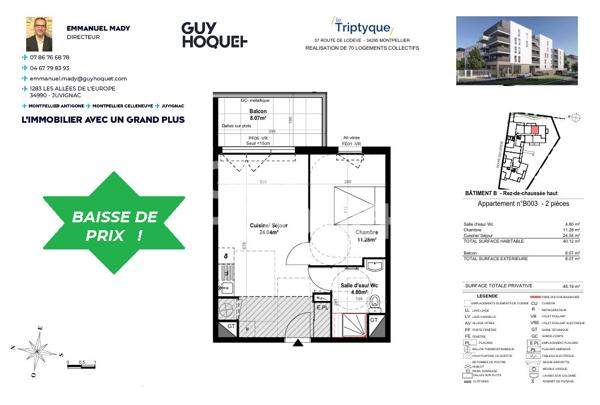 STOP AFFAIRE : T2 NEUF + PARKING PTZ TVA 5.5 FRAIS NOTAIRE CUISINE OFFERTS