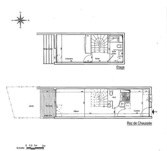 Duplex T2 avec jardin privatif exclusif.