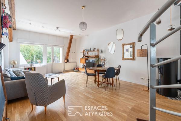 Maison familiale type loft cachée à deux pas du jardin des plantes