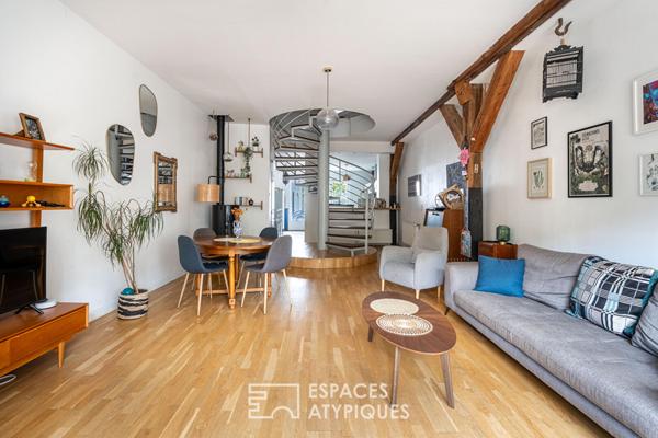 Maison familiale type loft cachée à deux pas du jardin des plantes
