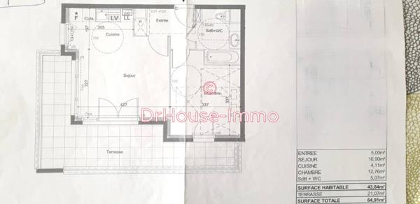 Appartement à vendre 2 pièces de 44 m²