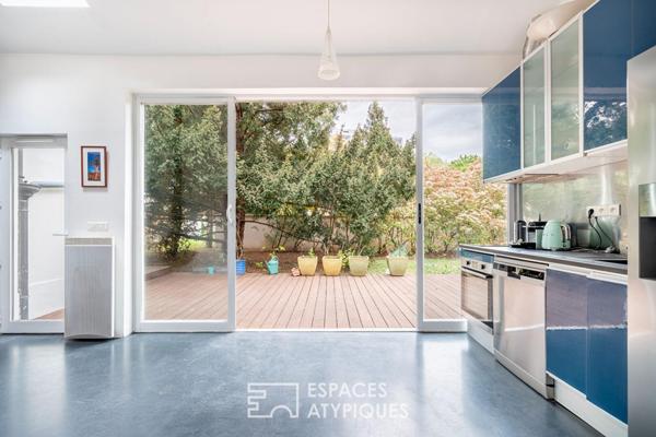 Maison de plain-pied avec terrasse et jardin au quartier des Buttes