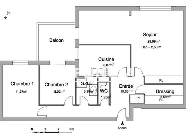 Location Appartement 4 pièces 79.02 m² - 30 RUE DE PACALAIRE Seyssinet 38170
