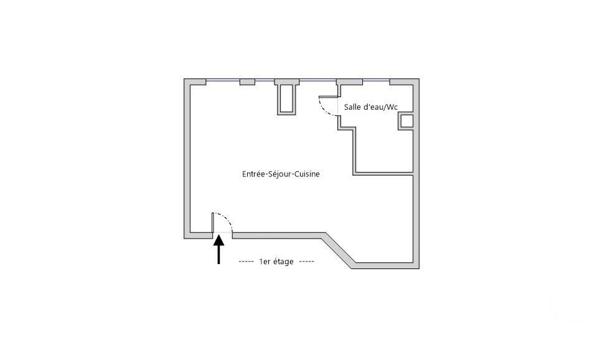 Appartement Studio à vendre  1 pièce - 22,37 m2 PARIS - 75012