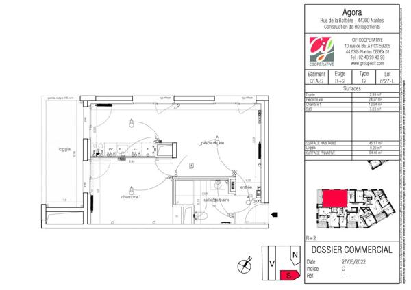 Appartement à louer à Nantes (44300)