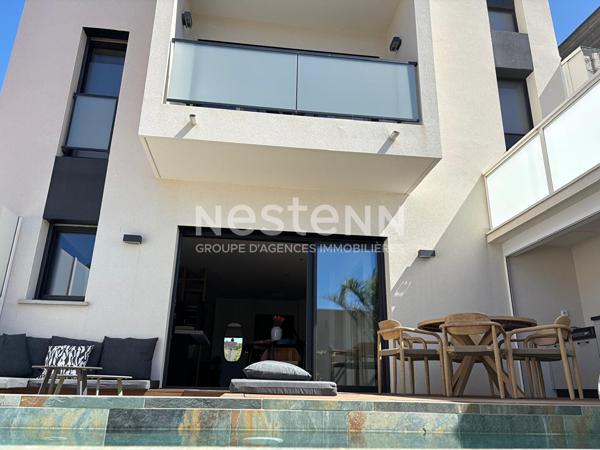 Canet en Roussillon - A VENDRE Villa contemporaine vue mer de 4 pièces avec jardin piscine et garage