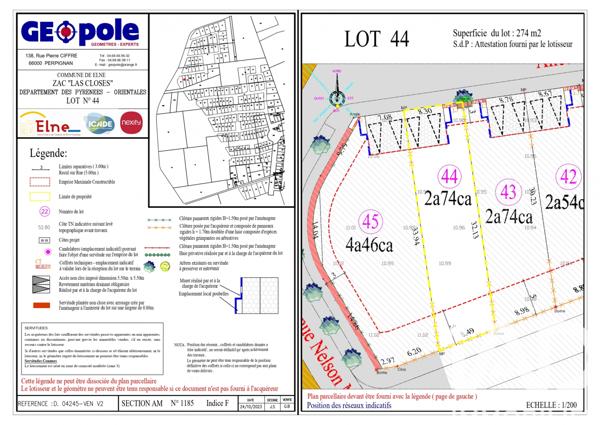 Terrain à vendre 274 m² Elne