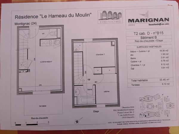 Appartement à vendre |  Montignac |  3 pièces | 35 m²