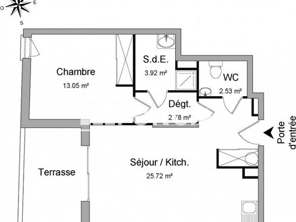 Location Appartement 2 pièces 48 m² - 16 RUE REGIMBAUD Toulon 83100