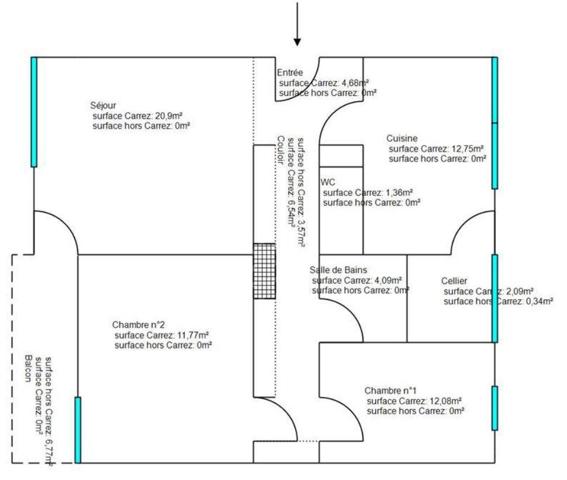 Appartement T3 coup de cœur – 76 m² – Dernier étage – Garage, cave et parking